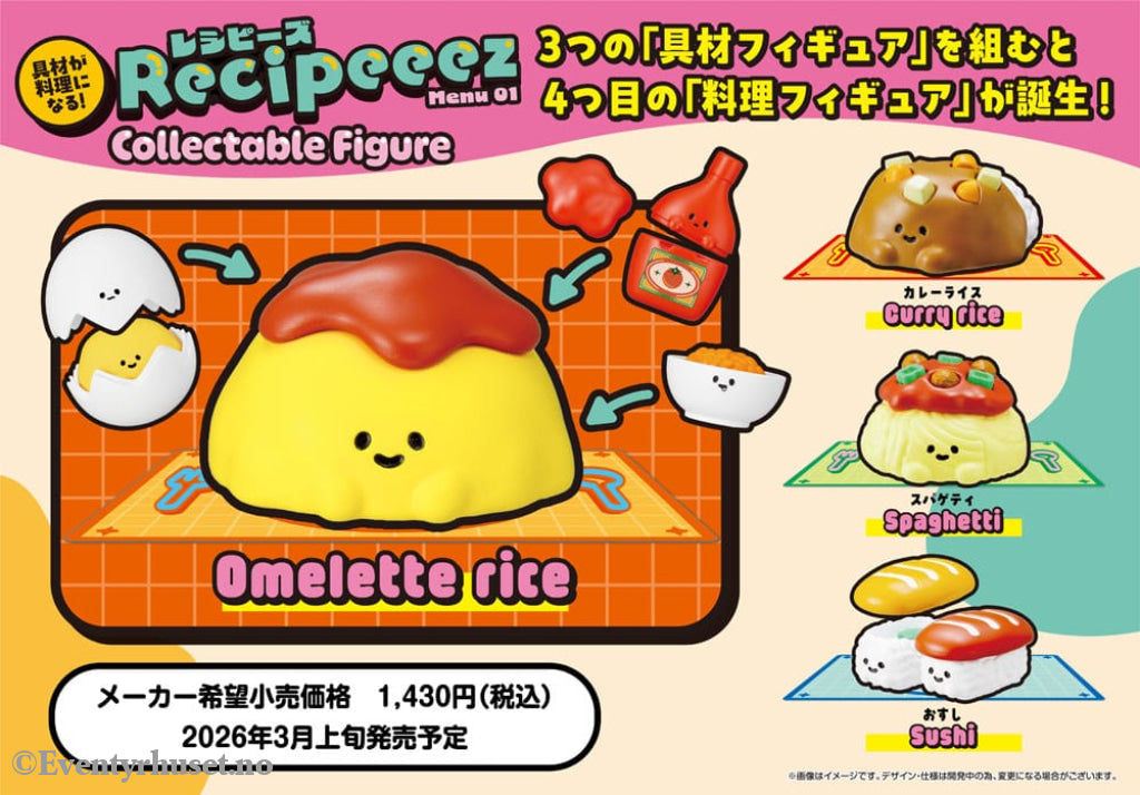 Recipeeez Mini Figure Menu 01 3 cm Assortment (4) Manga & Anime