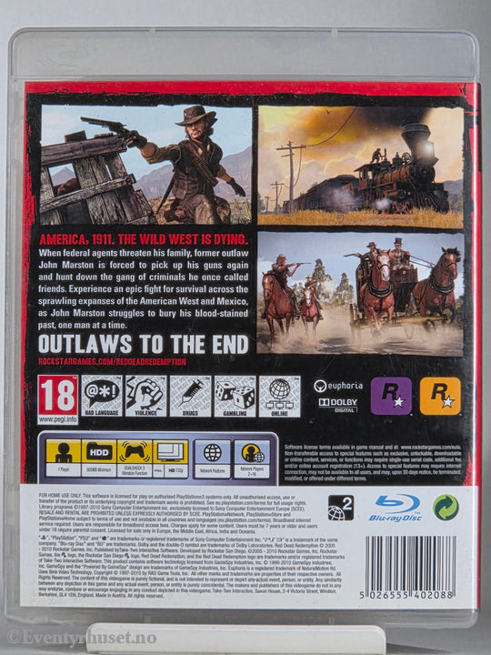 Red Dead Redemption . PS3.