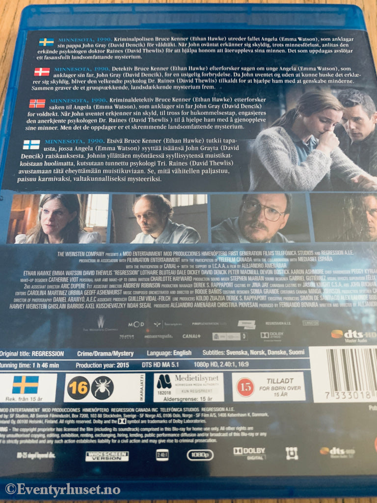 Regression (2015). Blu-Ray.