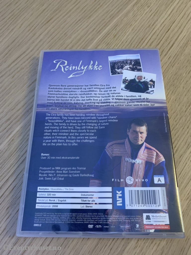 Reinlykke / Boazolihkku The Eiras. Nrk. 2008. Dvd. Dvd