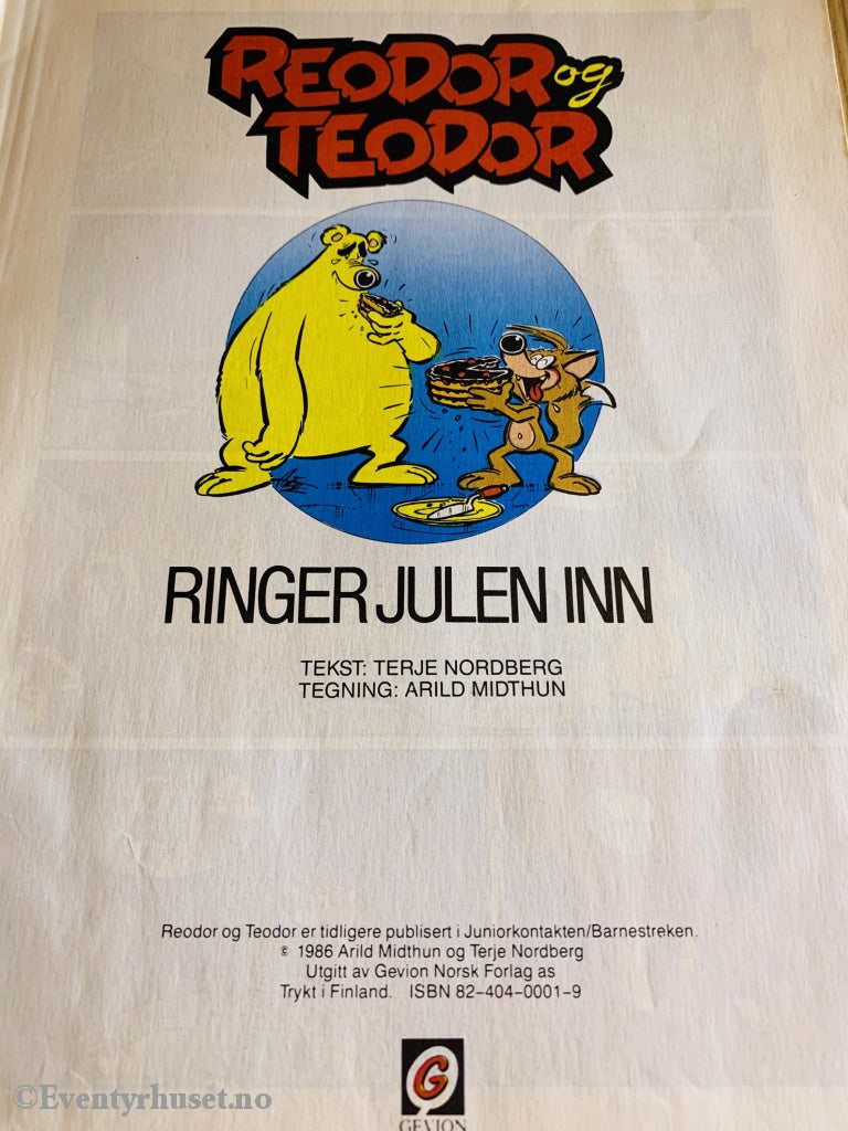 Reodor Og Teodor. 1986. Ringer Julen Inn. Tegneseriealbum