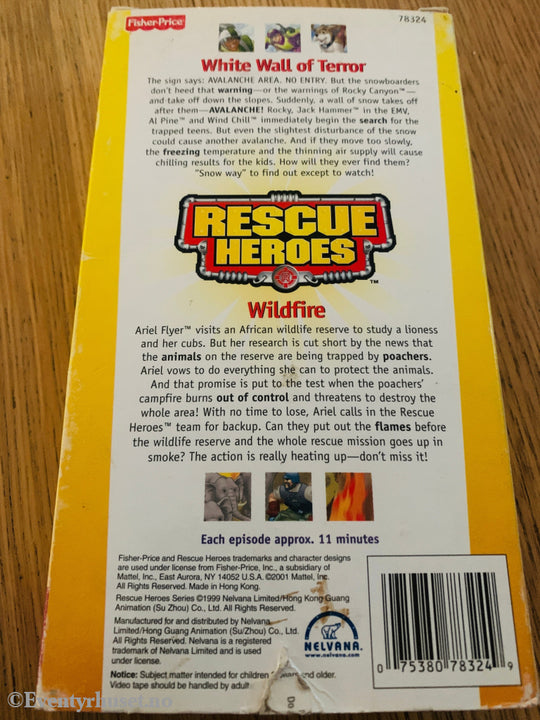 Rescue Heroes: White Wall of Terror / Wildfire 2000 VHS.
