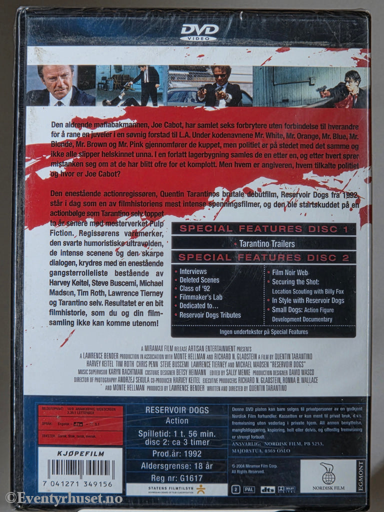 Reservoir Dogs (1992). DVD. Ny i plast!