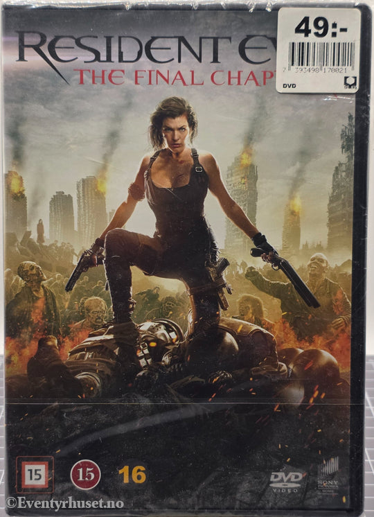 Resident Evil: The Final Chapter (2016). DVD. Ny i plast!