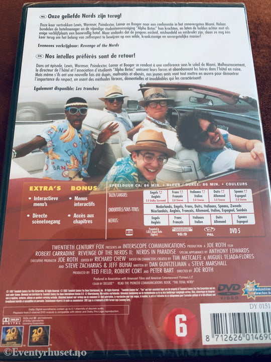 Revenge Of The Nerds Ii. 1987. Dvd. Ny I Plast! Dvd