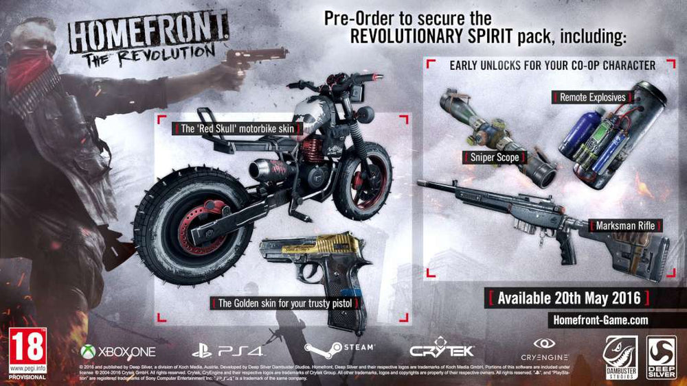 Homefront: The Revolution - Revolutionary Spirit Pack DLC PC Steam CD Key