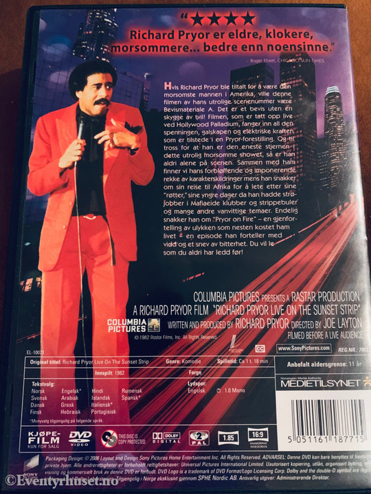 Richard Pryor - Live On Sunset Strip. 1982. Dvd. Dvd