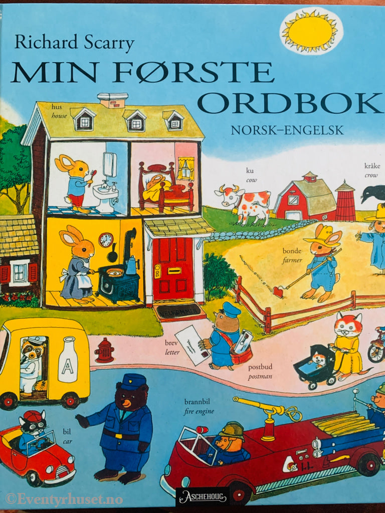 Richard Scarry. Min første ordbok (norsk–engelsk). 1995. Bok.