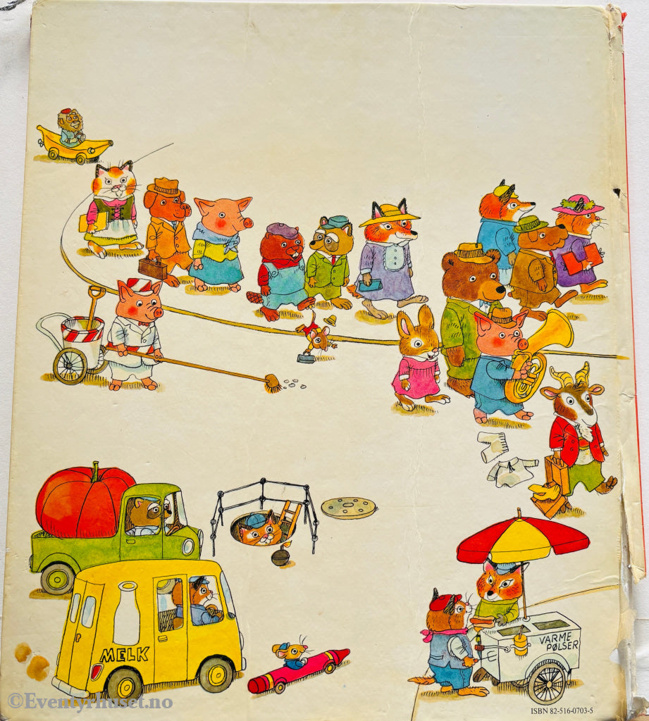 Richard Scarry. Min store bok om alt vi gjør i Travelby. 1976. Barnebok.