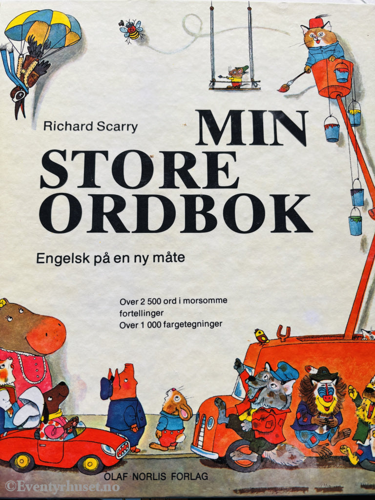 Richard Scarry. Min store ordbok – Engelsk på en ny måte. 1981. Barnebok.