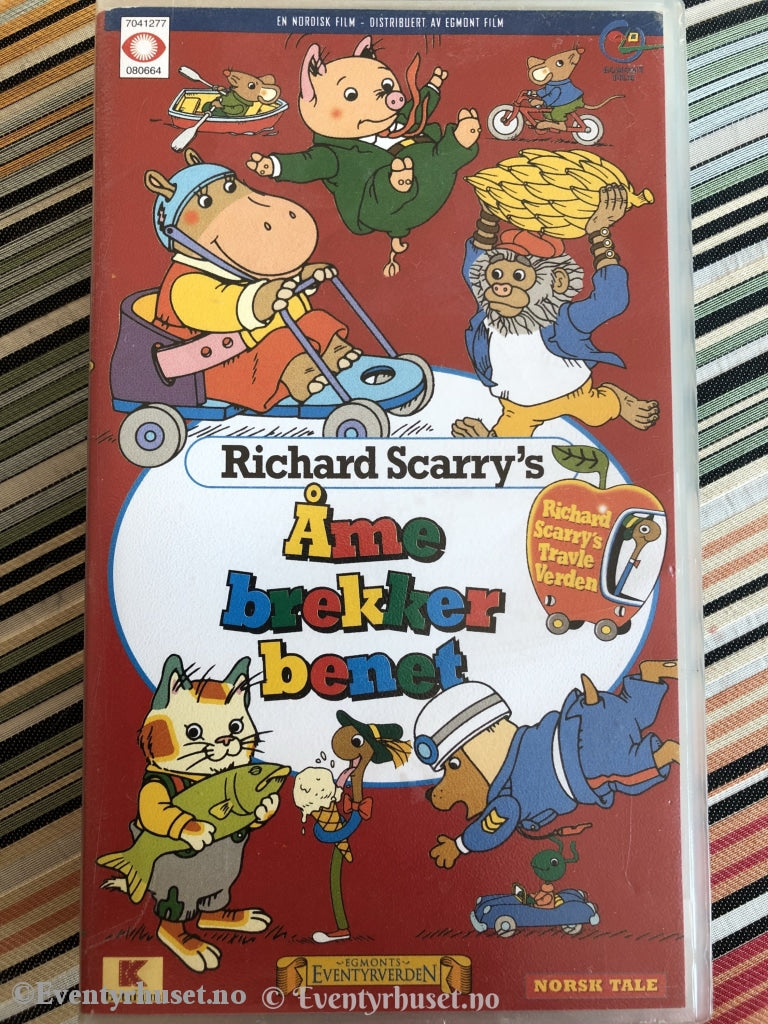 Richard Scarrys Åme Brekker Benet. Vhs. Vhs