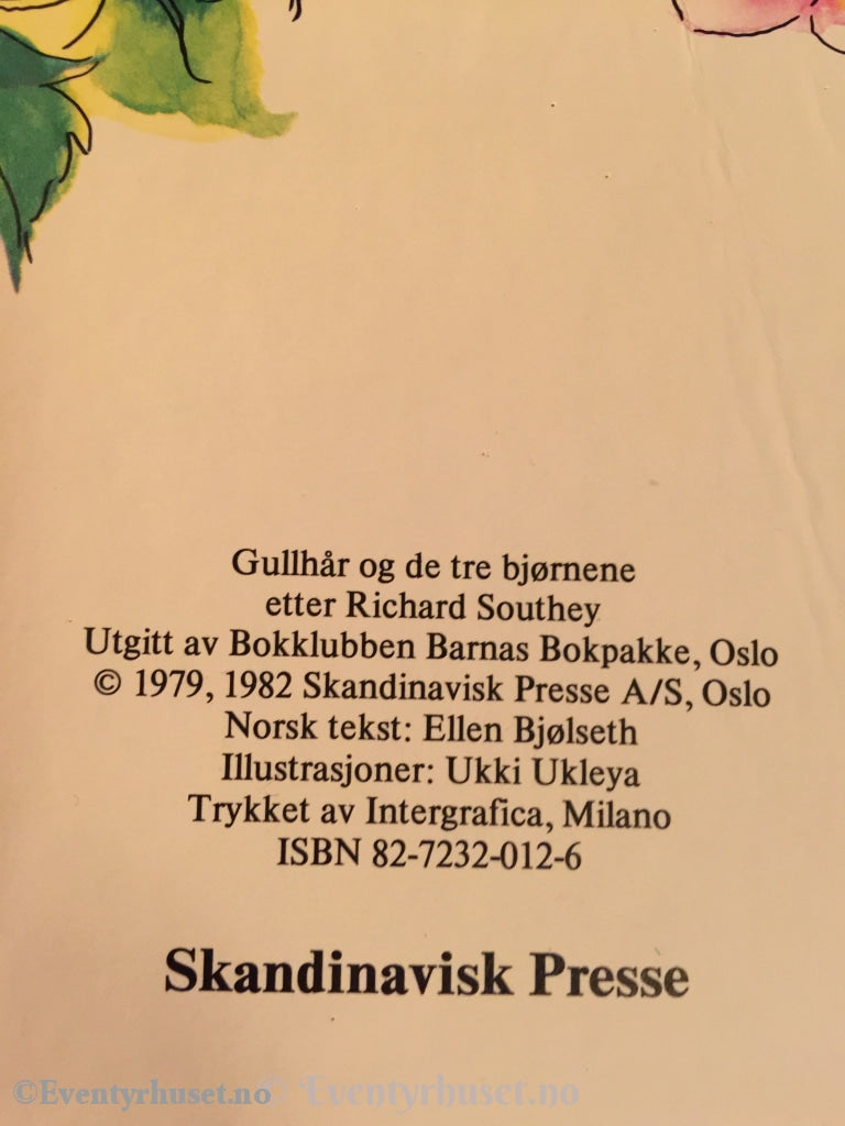 Richard Southey. 1982. Gullhår Og De Tre Bjørnene. Eventyrbok