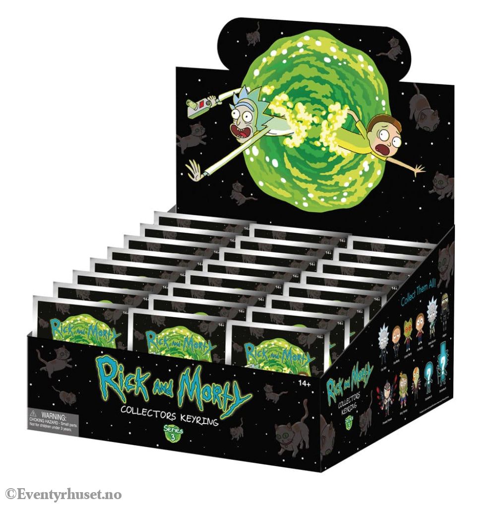 Rick and Morty PVC Bag Clips Series 3 Display (24) Fashion & Accessories