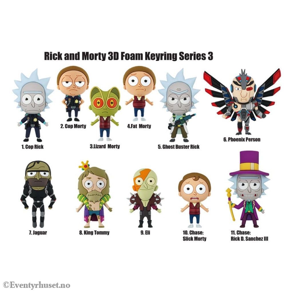 Rick and Morty PVC Bag Clips Series 3 Display (24) Fashion & Accessories