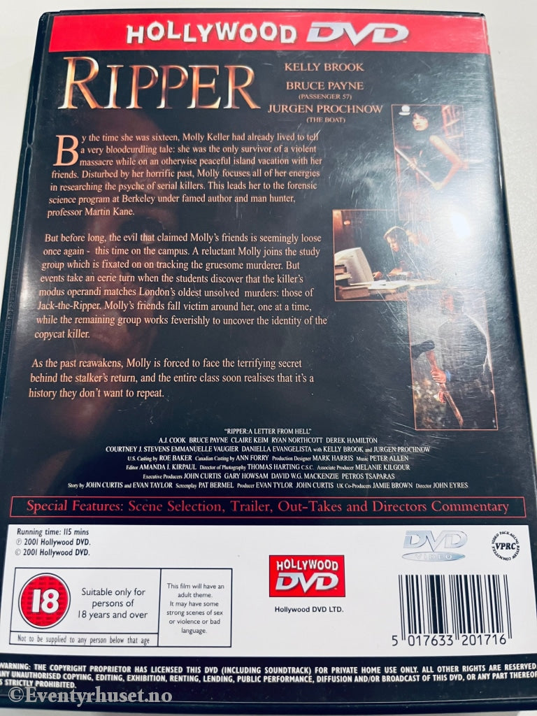 Ripper. 2001. Dvd. Dvd