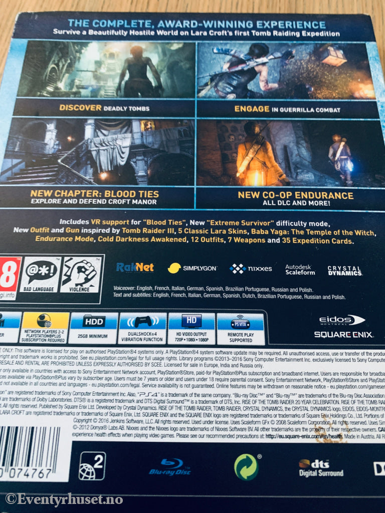 Rise of the Tomb Raider: 20 Year Celebration. PS4.