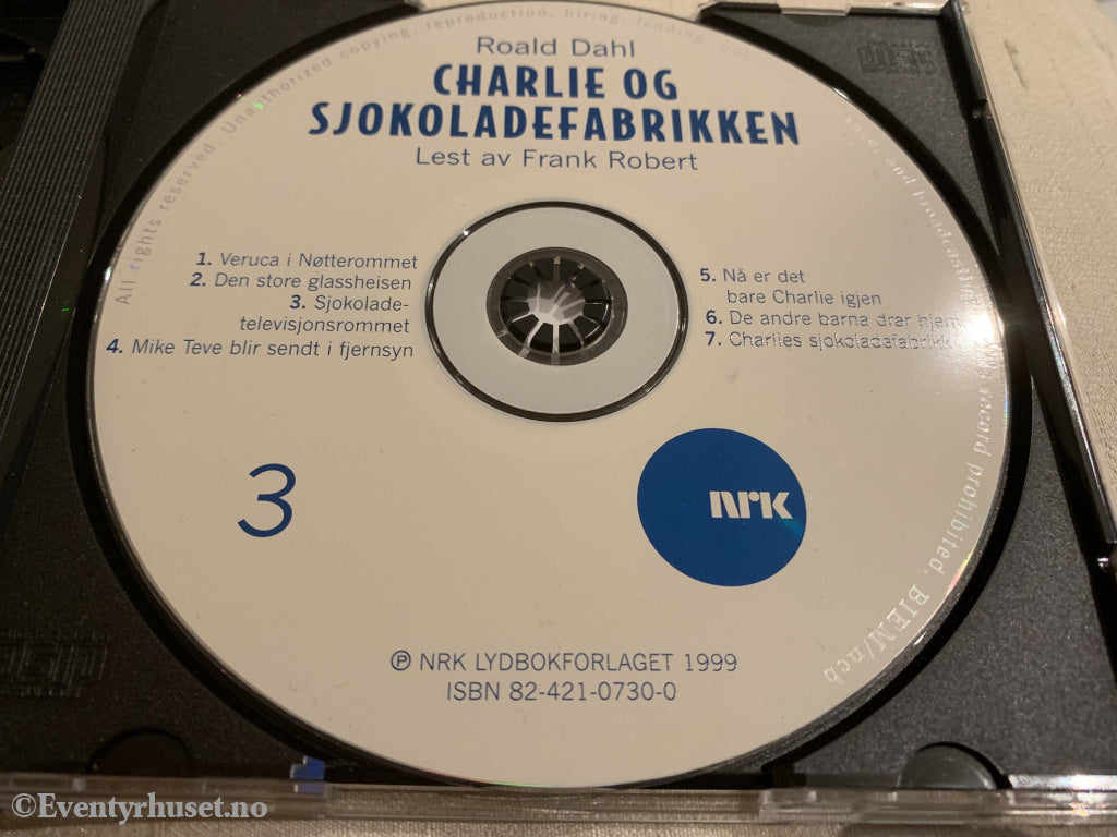 Roald Dahl. 1964/99. Charlie Og Sjokoladefabrikken. Lydbok På 3 Cd.