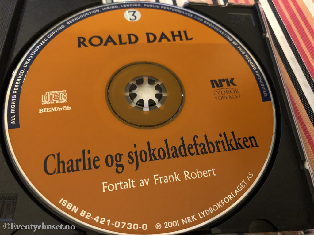 Roald Dahl. 1964/99. Charlie Og Sjokoladefabrikken. Lydbok På 3 Cd. Cd