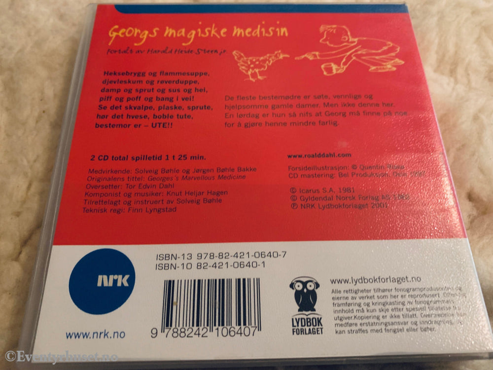 Roald Dahl. 1981/97. Georgs Magiske Medisin. Harald Heide-Steen Jr. Forteller. Lydbok På 2 Cd.