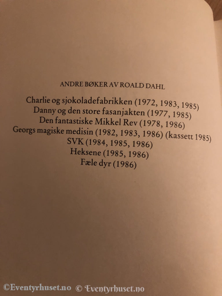 Roald Dahl. 1986. Gutt. Fortelling