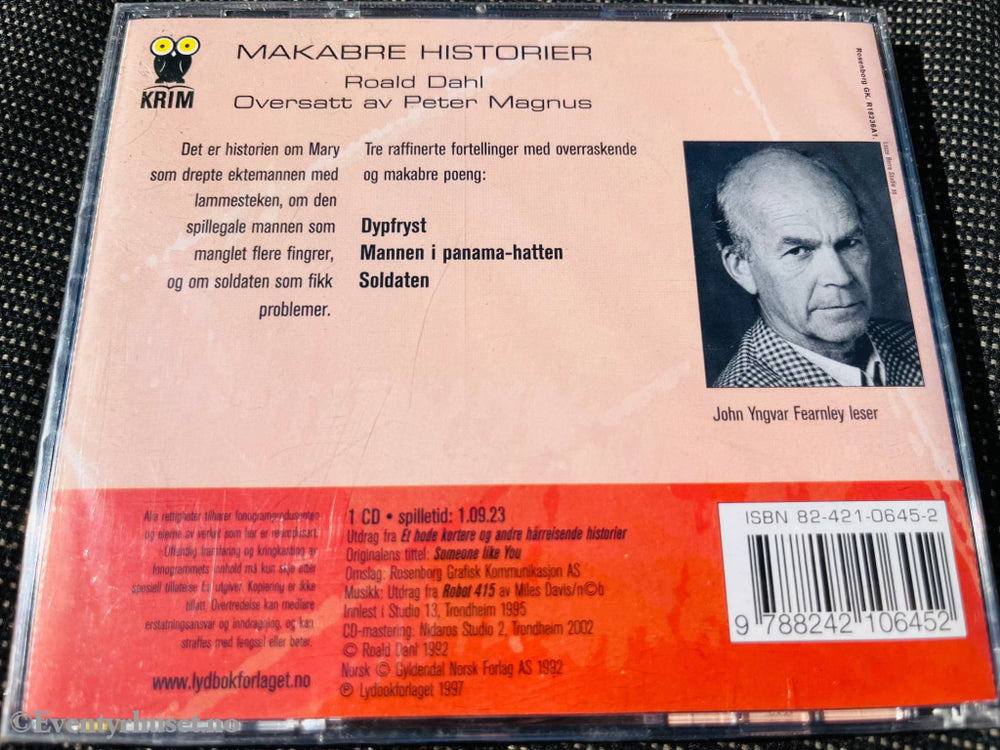 Roald Dahl. 1992/97. Makabre Historier. Lydbok På Cd. Ny I Plast!