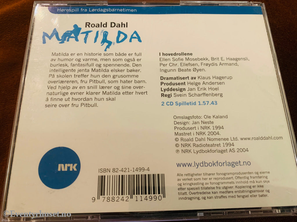 Roald Dahl. 1994/04. Matilda. Lydbok På 2 Cd.