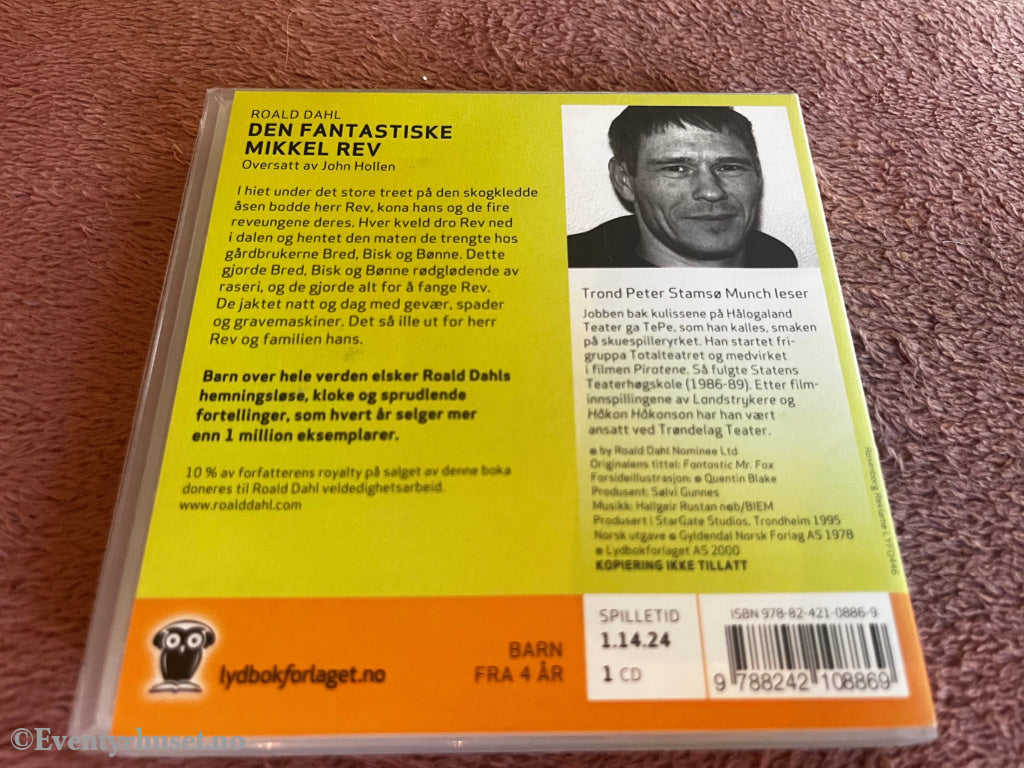 Roald Dahl. 2006. Den fantastiske Mikkel Rev. Lydbok på CD.