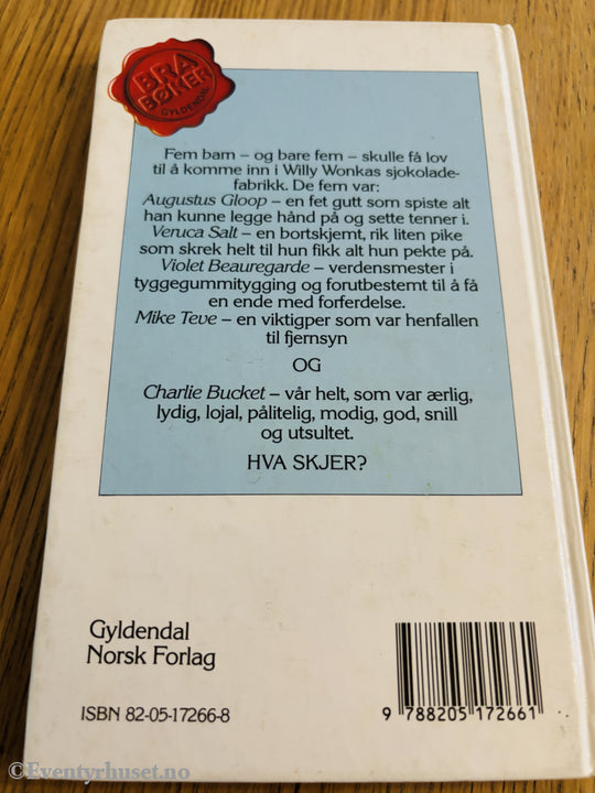 Roald Dahl. Charlie og sjokoladefabrikken. Bok.