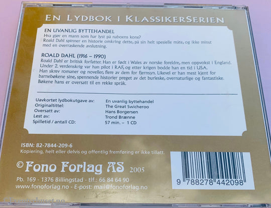 Roald Dahl - En Uvanlig Byttehandel. Lydbok På Cd.