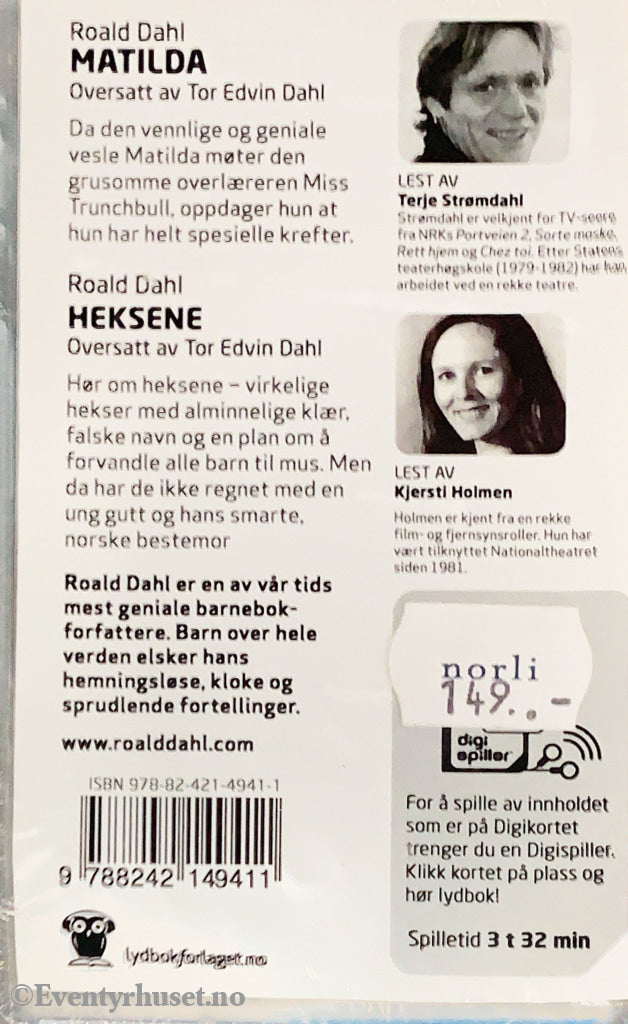 Roald Dahl. Matilda / Heksene. Digi Kort. Ny I Plast! Kort