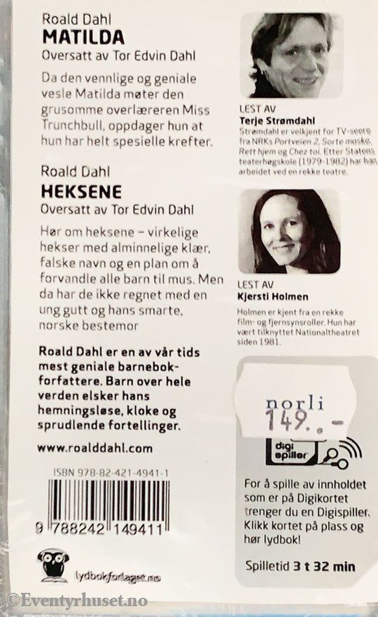 Roald Dahl. Matilda / Heksene. Digi Kort. Ny I Plast! Kort