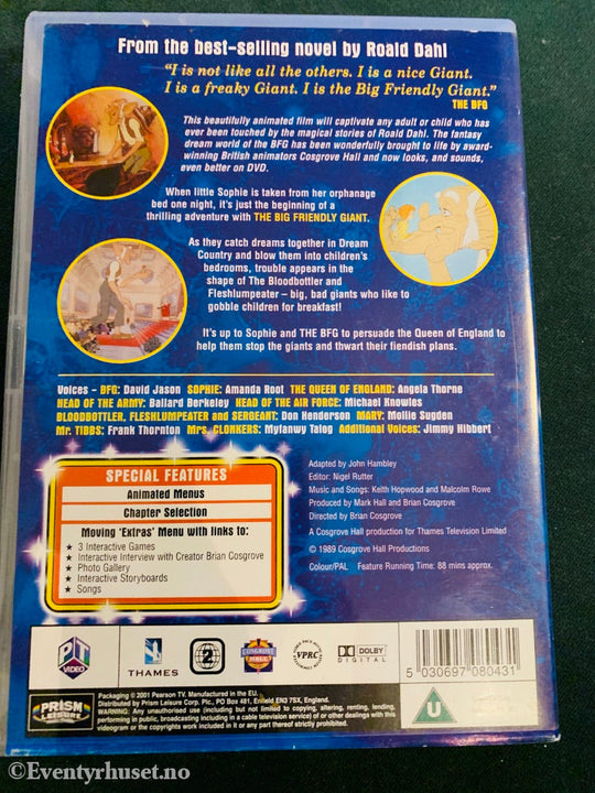 Roald Dahl´s The Bfg (Svk). 1989. Dvd. Dvd