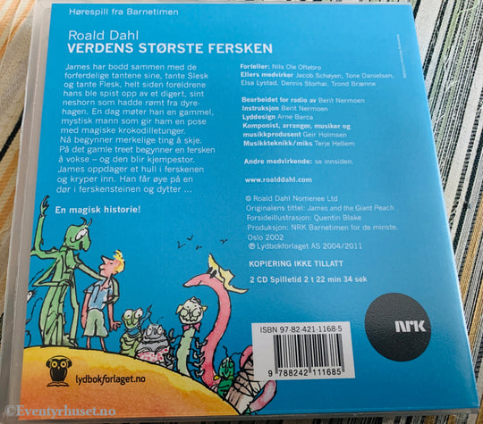 Roald Dahl. Verdens Største Fersken. Lydbok På 2 Cd.