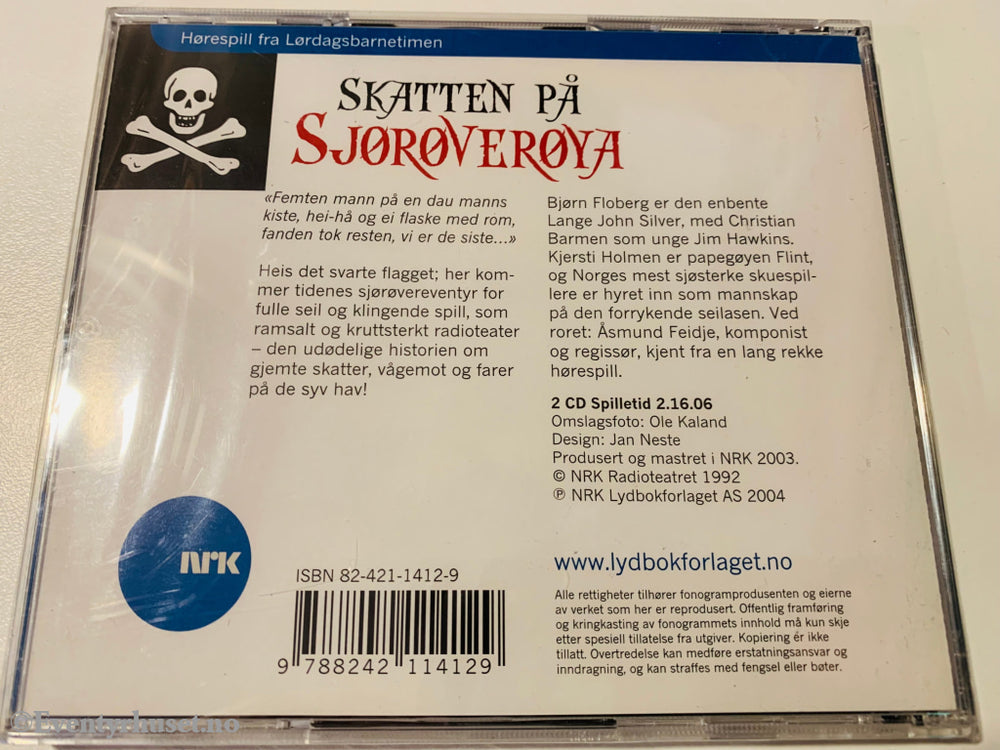 Robert Louis Stevenson. 1992/04. Skatten På Sjørøverøya (Nrk). Lydbok Cd. Ny I Plast!