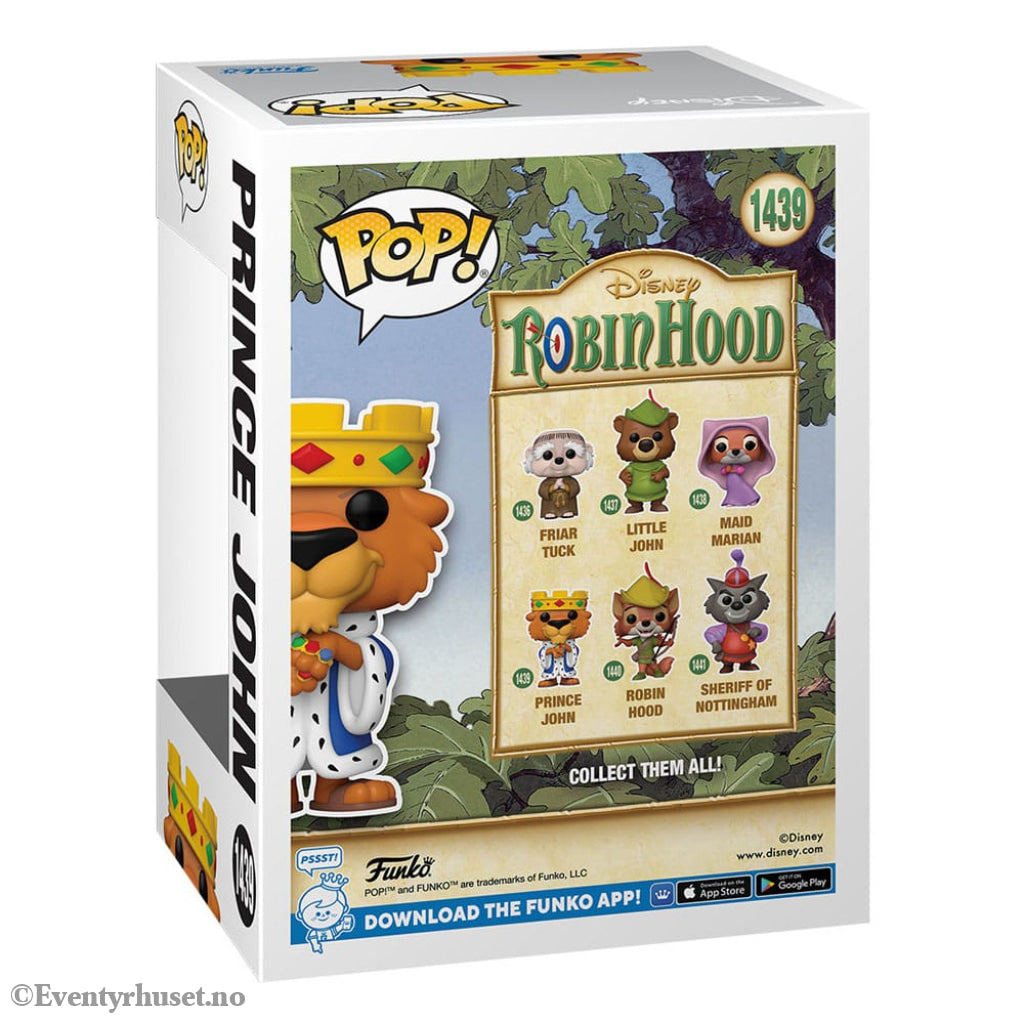 Robin Hood POP! Disney Vinyl Figure Prince John 9 cm Collectibles