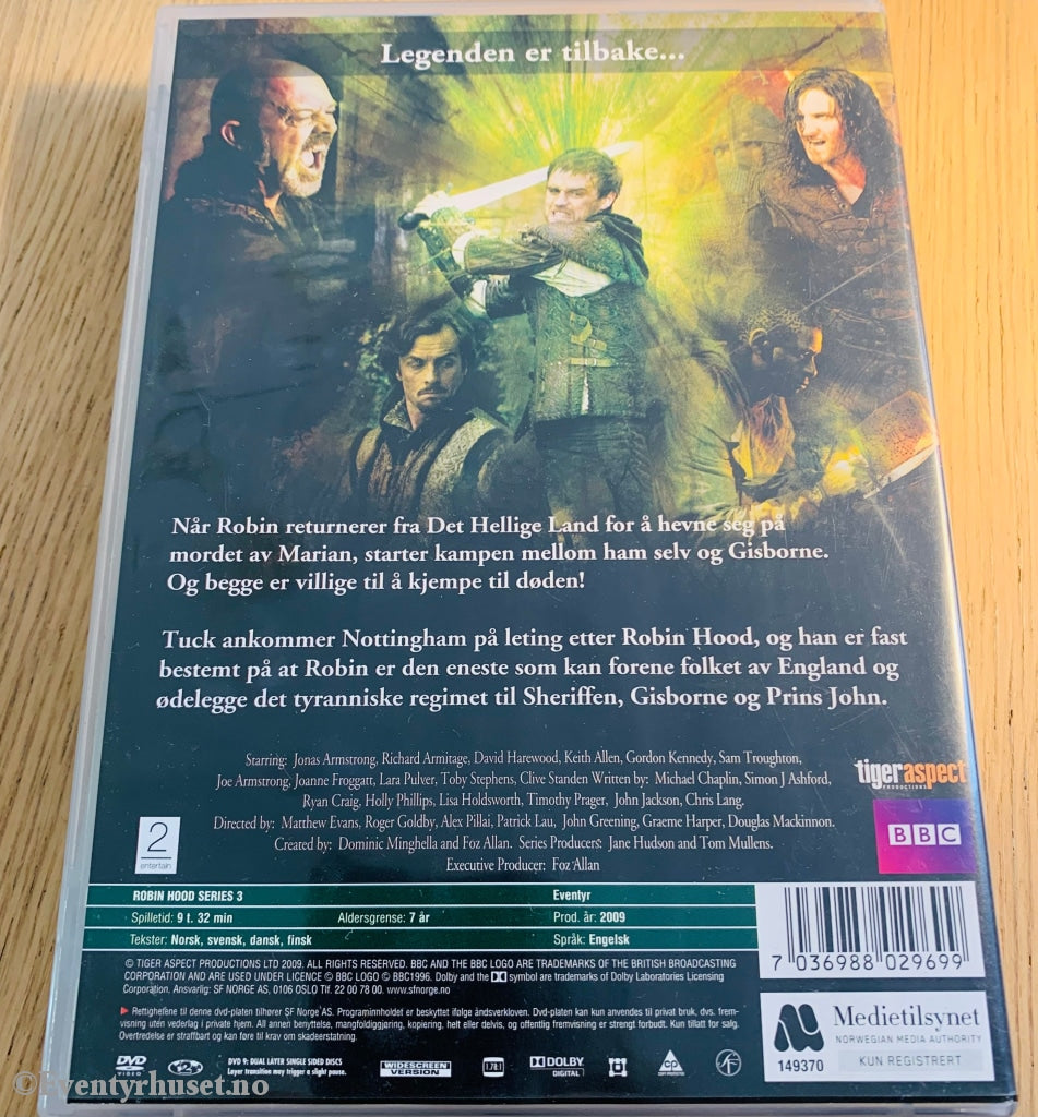 Robin Hood. Sesong 3. 2009. Dvd Samleboks.