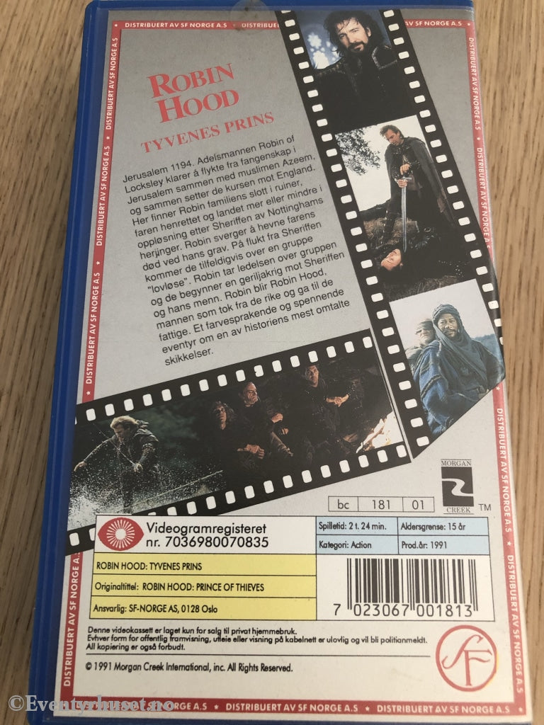 Robin Hood. Tyvenes Prins. 1991. Vhs. Vhs