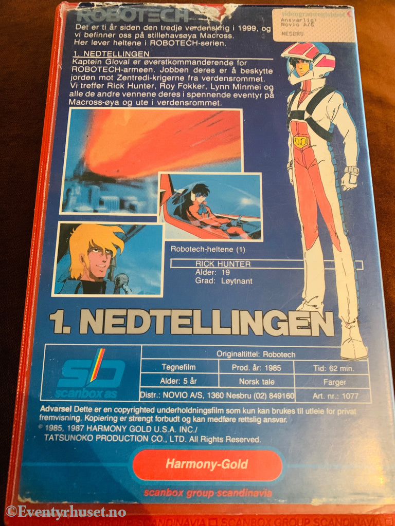 Robotech – 1. Nedtellingen. 1985. VHS Big Box.