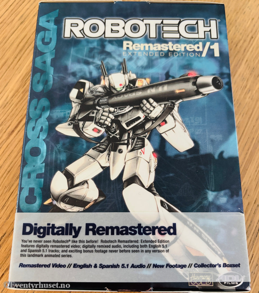 Robotech Remastered Vol. 1 (Extended Edition, Macross Saga, 1985). DVD samleboks.