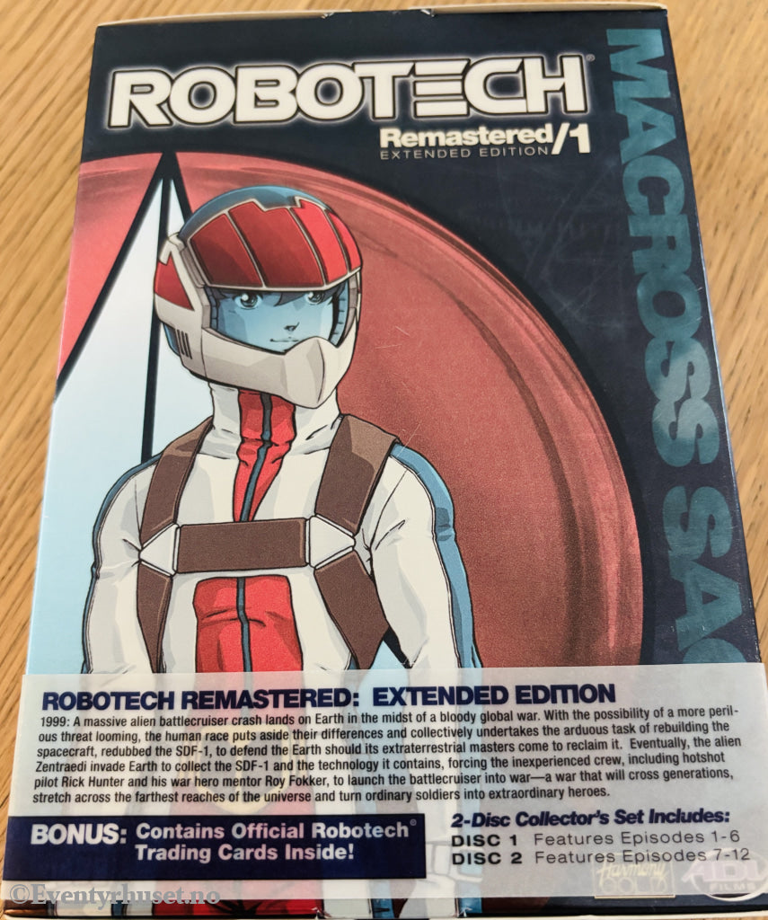 Robotech Remastered Vol. 1 (Extended Edition, Macross Saga, 1985). DVD samleboks.