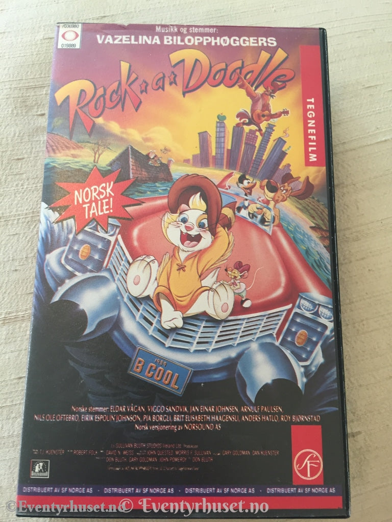 Rock A Doodle. Musikk Og Stemmer: Vazelina Bilopphøggers. 1992. Vhs. Vhs