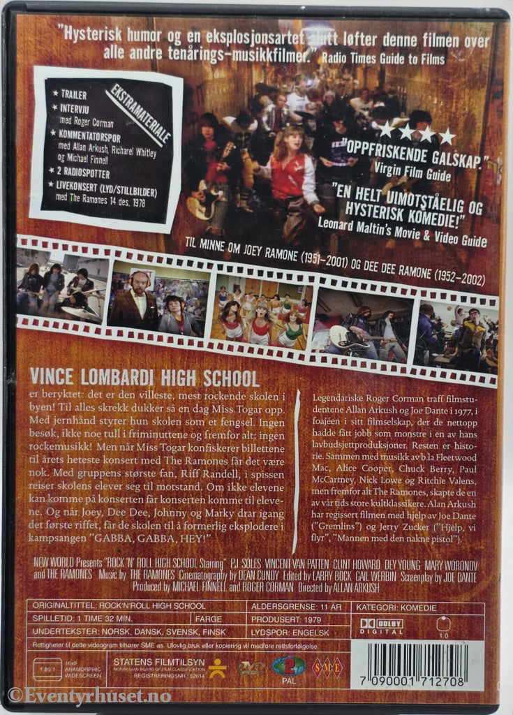 Rock 'n' Roll High School (1979). DVD.