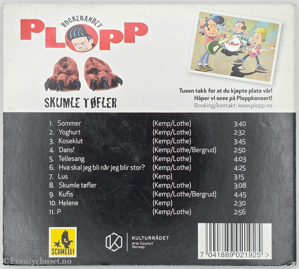 Rockebandet Plopp. 2004. Skumle tøfler. CD.