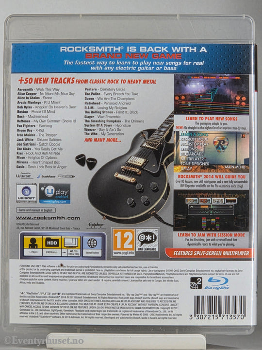 Rocksmith 2014 Edition . PS3.