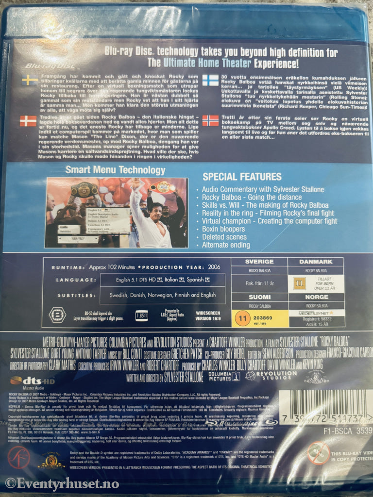 Rocky Balboa. Blu-ray. Ny i plast!