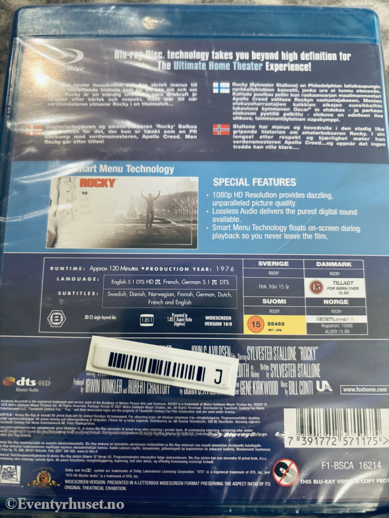 Rocky. Blu-ray. Ny i plast!