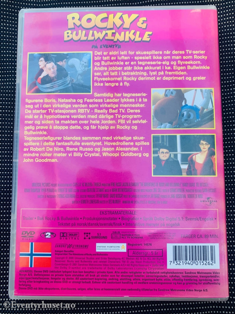 Rocky & Bullwinkle På Eventyr. Dvd. Dvd