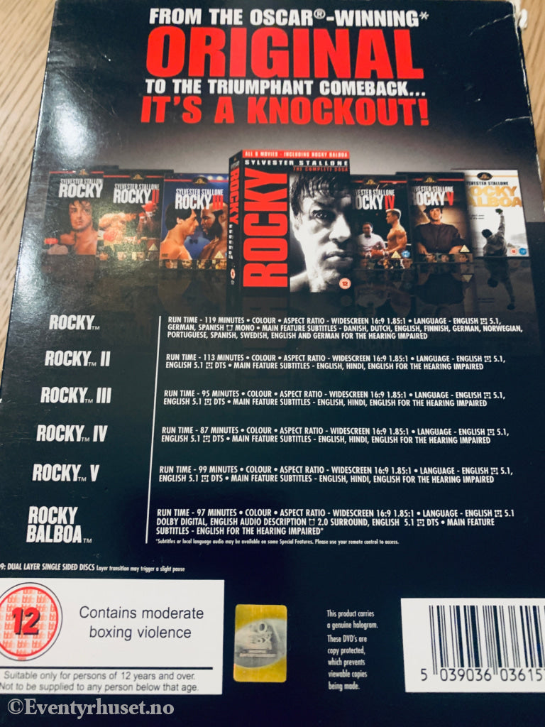 Rocky: The Complete Saga. DVD samleboks.