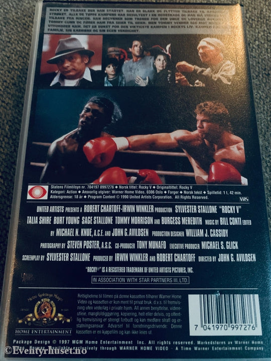 Rocky V. 1997. Vhs. Vhs