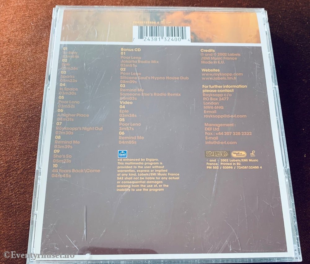 Röyksopp - Melody A. M. 2001. Cd. Cd